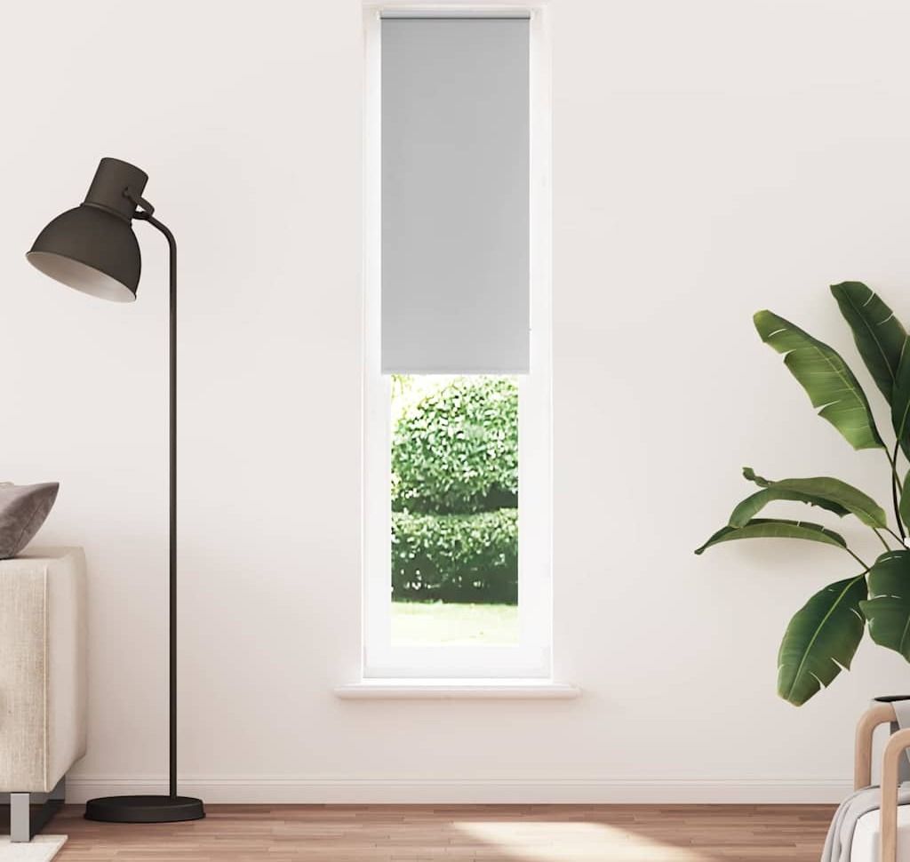 Maison Exclusive - Verdunkelungsrollo Hellgrau 55x210 cm Stoffbreite 50,7 cm