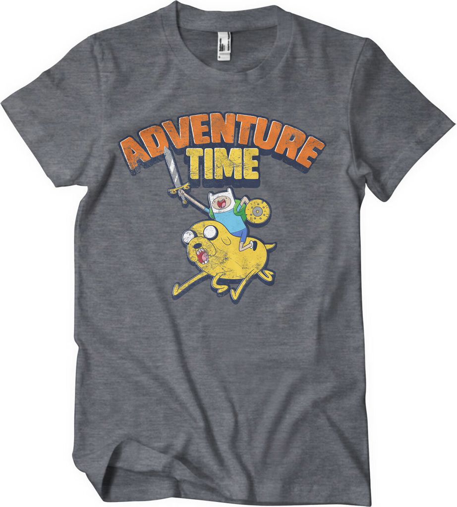 Adventure Time Washed T-Shirt - Large - DarkHeather