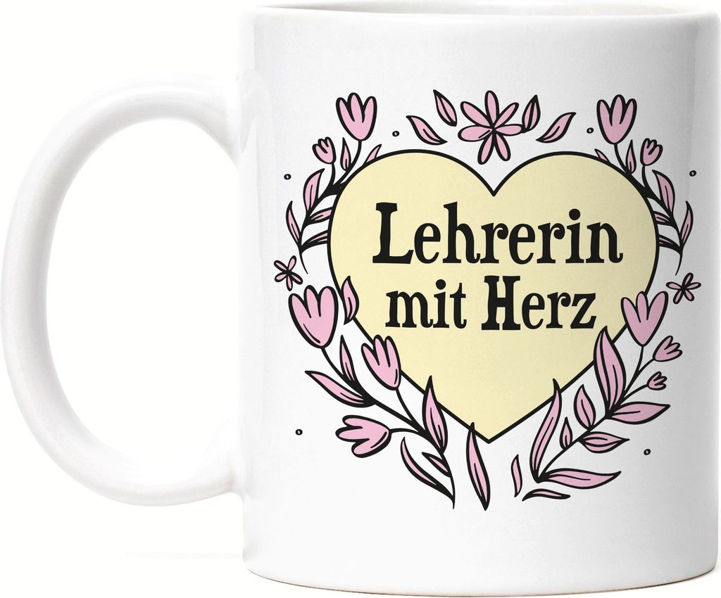 Lehrerin mit Herz Tasse Geschenkidee Zum Danke Sagen Beste Lehrerin