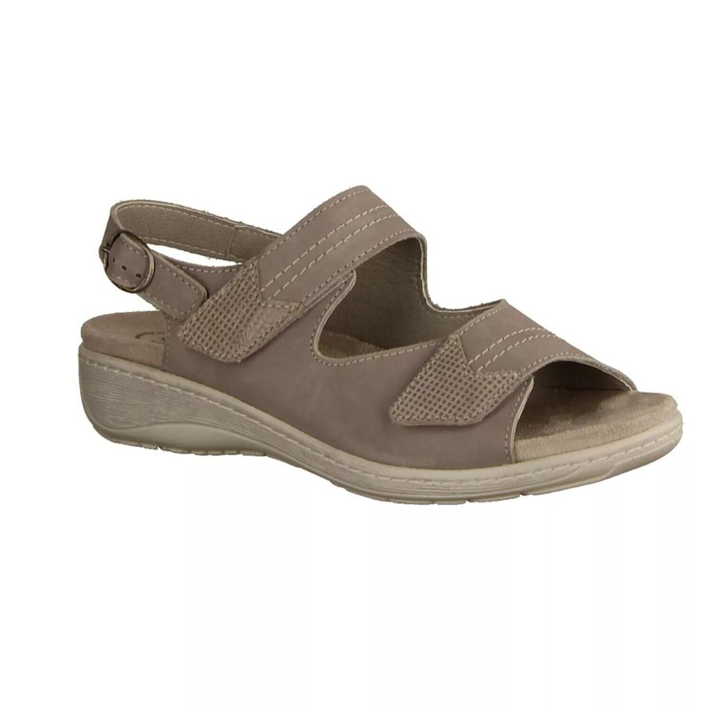 Slowlies 411 Sandaletten Damen Leder Grau (Größe 41)