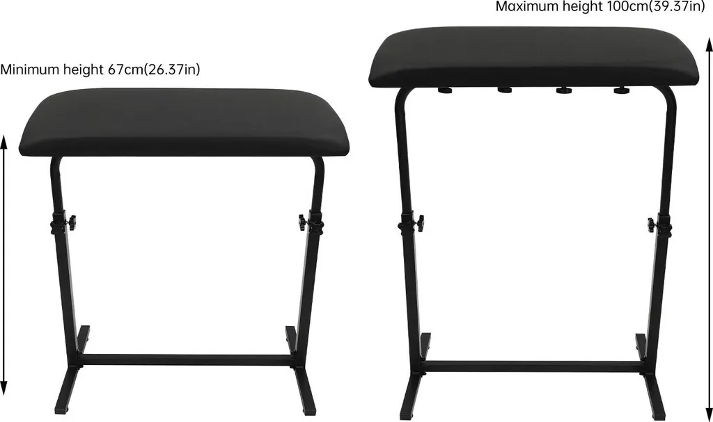Bracciolo Tatuaggi Professionale XL 73x40cm - Supporto Regolabile 80kg - 4