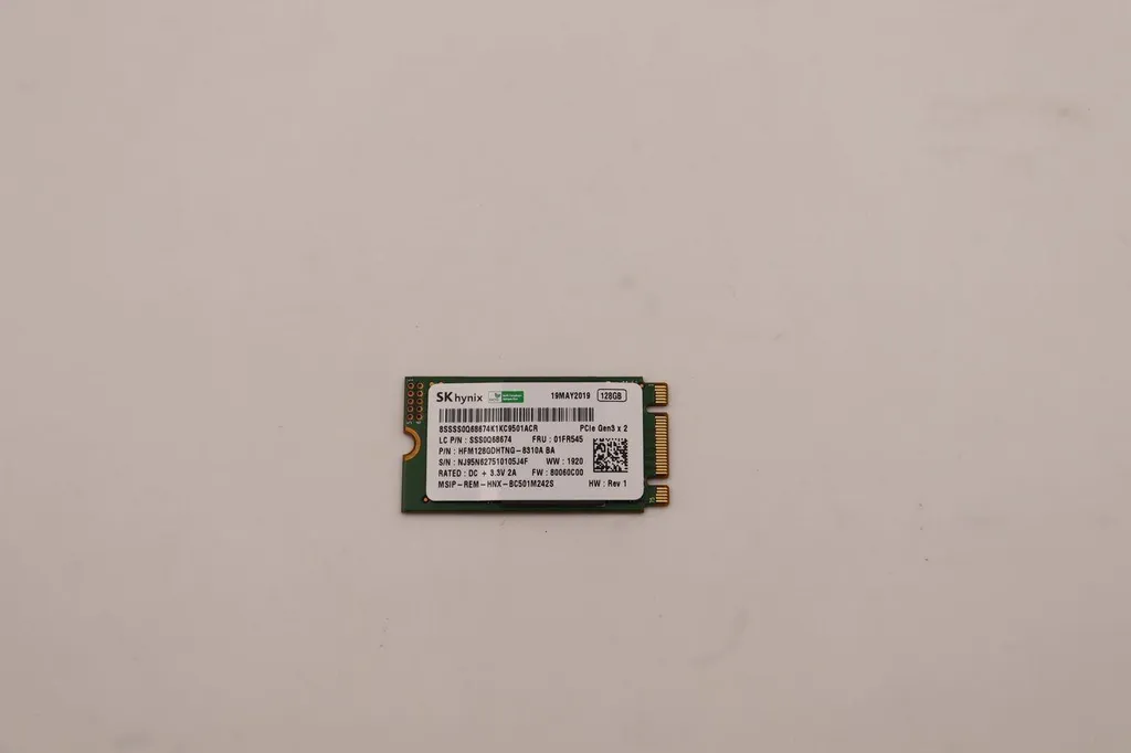 SSD Hynix BC501 128Go NVMe 2242 Haute Densité FRU 01FR545 Ultra Rapide
