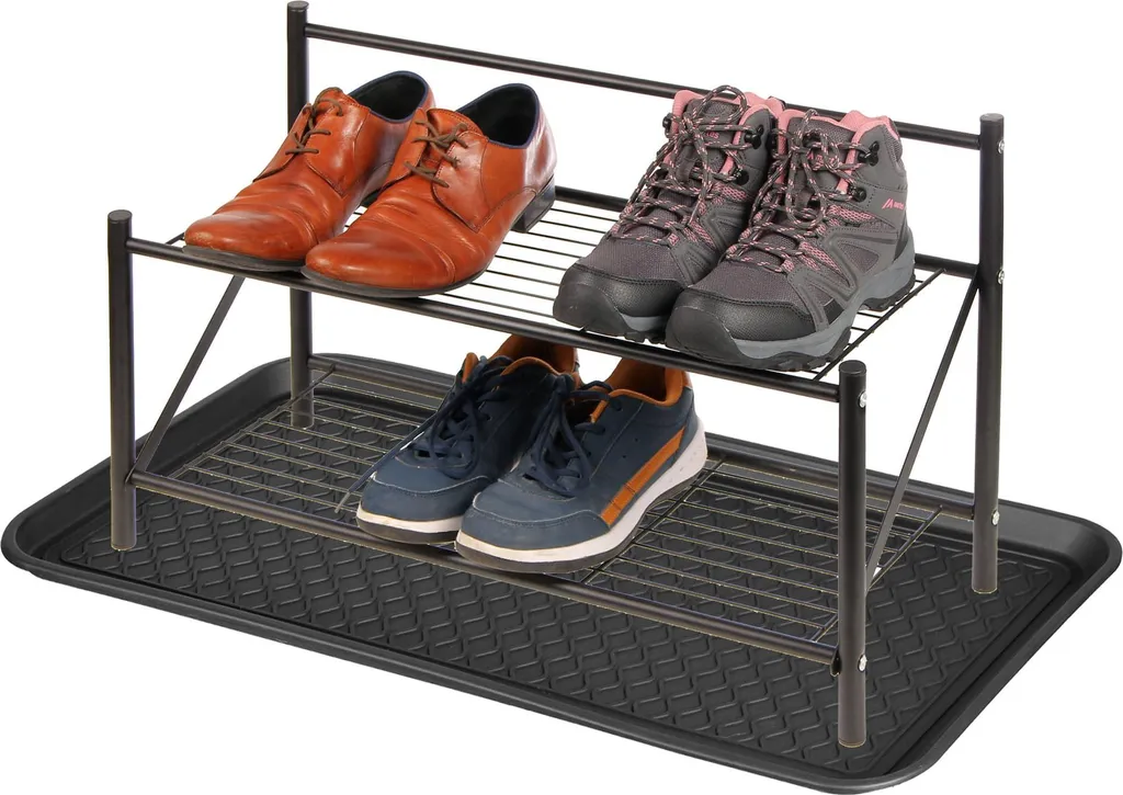 Porte-chaussures compact Brunbeste 2 niveaux format gain de place 65cm