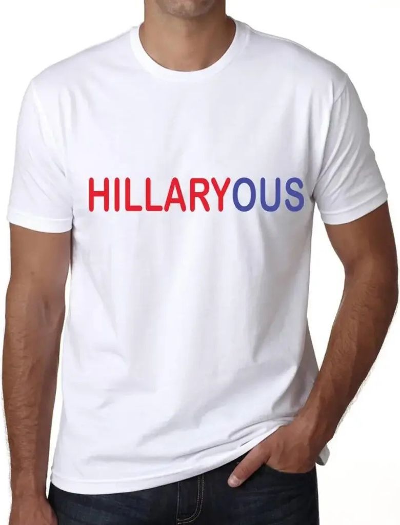 Herren Grafik T-Shirt Hillary urkomisch – Hillary Hilarious – Öko-Verantwortlich Vintage Jahrgang Kurzarm Lustige Druck Geburtstag Geschenk Mann