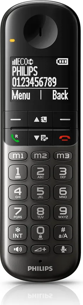 Téléphone DECT Philips XL4951DS compatible appareils auditifs noir