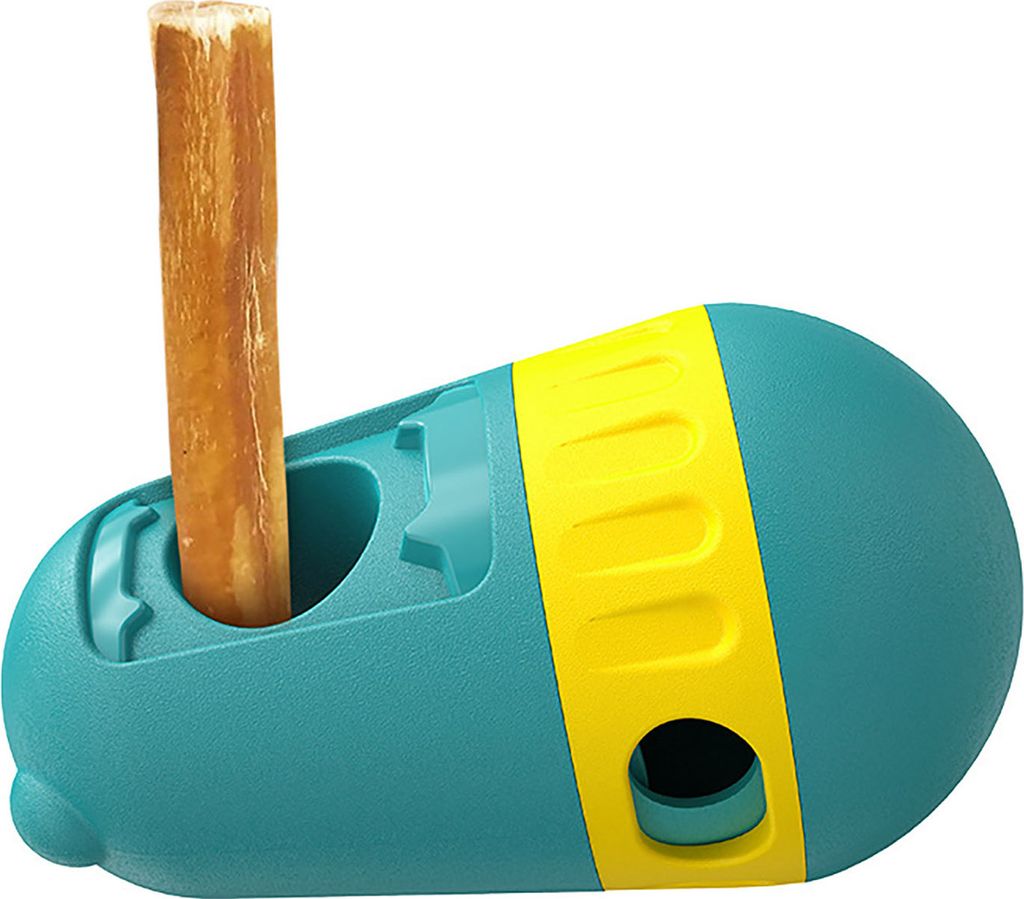 Hunde-Puzzle-Futterspender, Leckerli-Spenderspielzeug mit Erstickungsschutz, Bully-Stick-Halter, interaktiver langsamer Welpen-Futterspender für k...