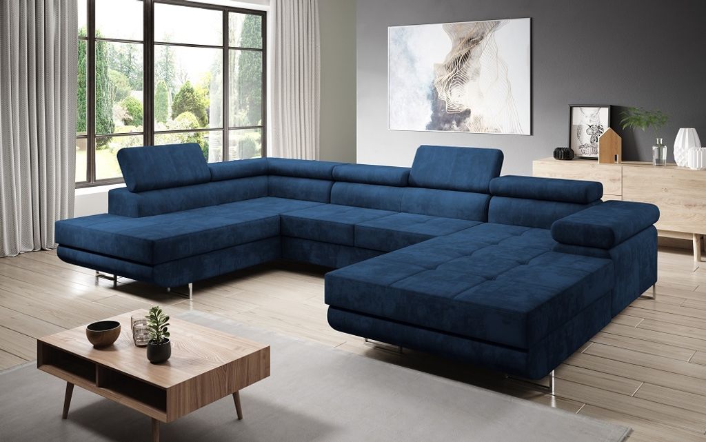 FurMeb24 - Ecksofa MANDANA U - RECHTE SEITE , Sofa mit  Produktbild 