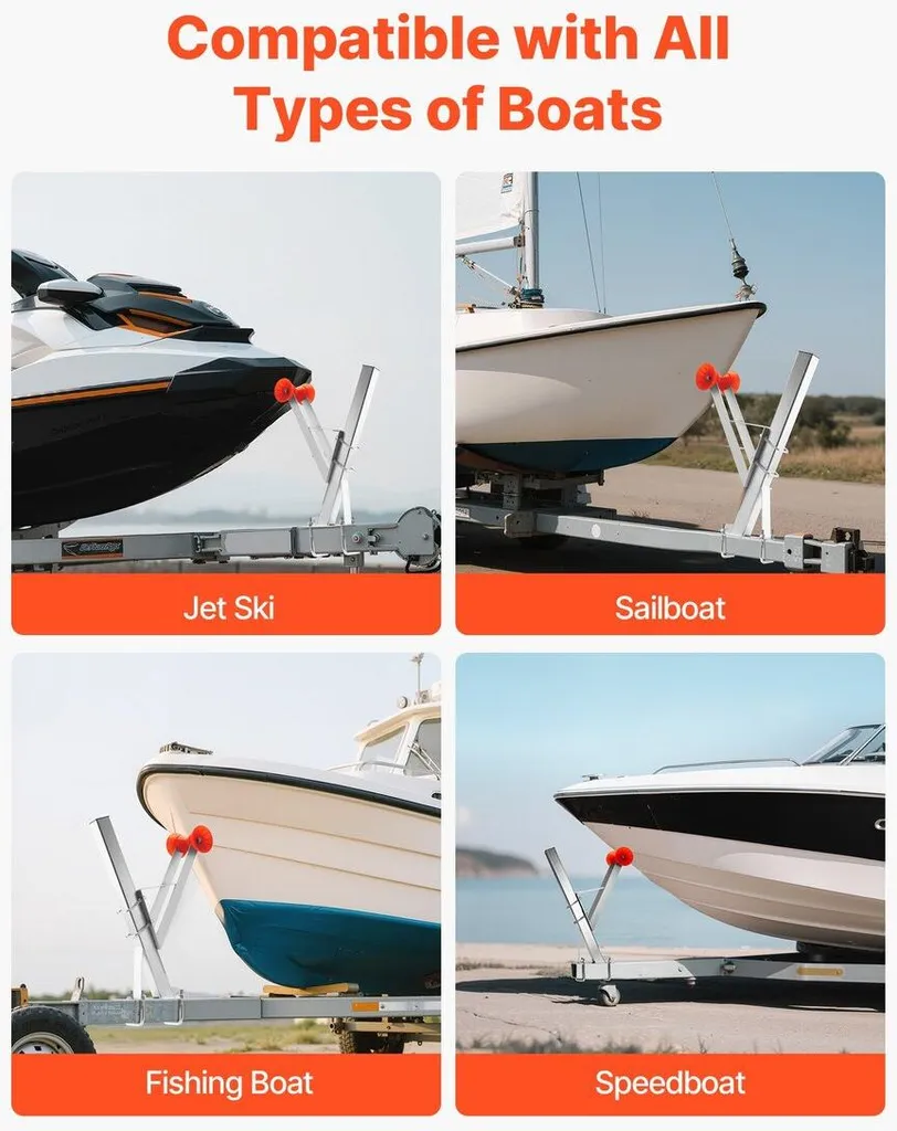 Support de treuil pour bateau avec boulons en U pour timon 76mm - 6