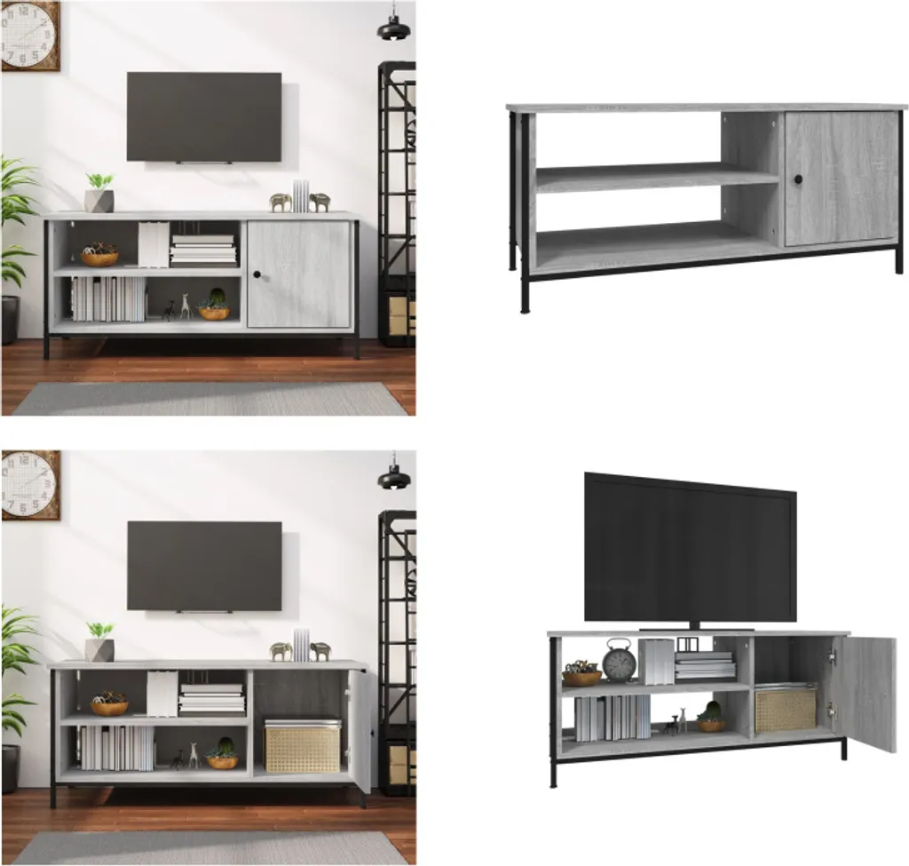 vidaXL Mobile TV grigio Sonoma 100x40x45 cm in legno - Mobile TV - Mobili TV - Porta TV - Mobili TV