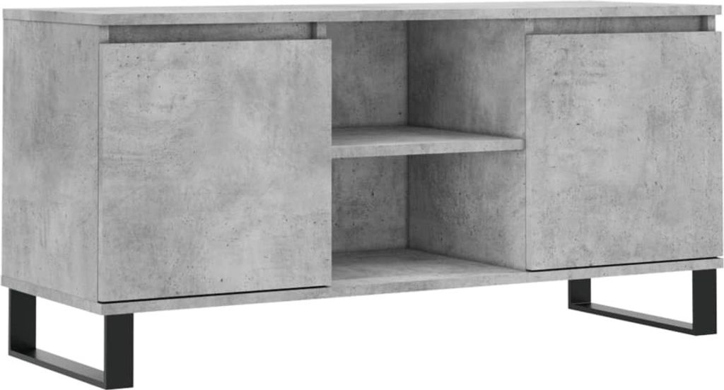 TV-Schrank Betongrau 104x35x50 cm Holzwerkstoff