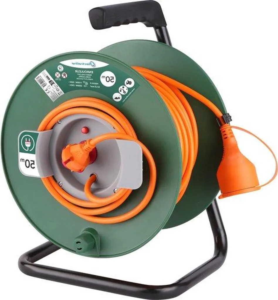 Rallonge électrique de jardin 50m 16A idéale pour tondeuse et travaux