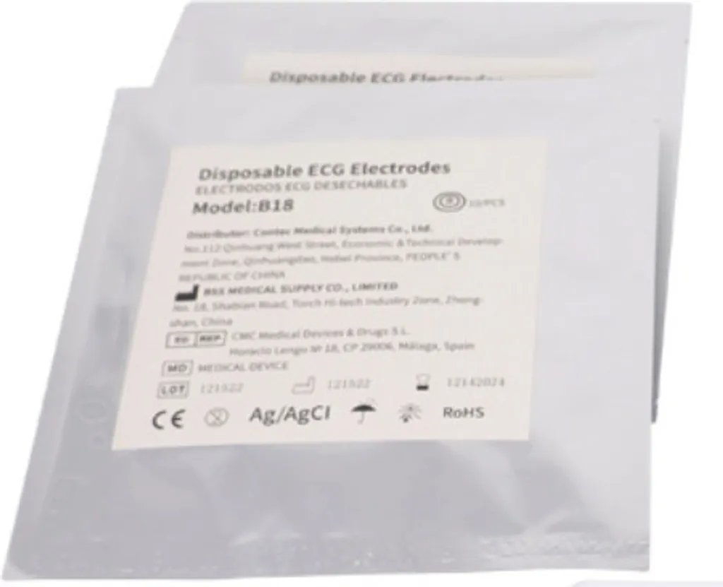 Électrodes ECG Snap CONTEC 100 pièces à haute conductivité et gel solide - 2