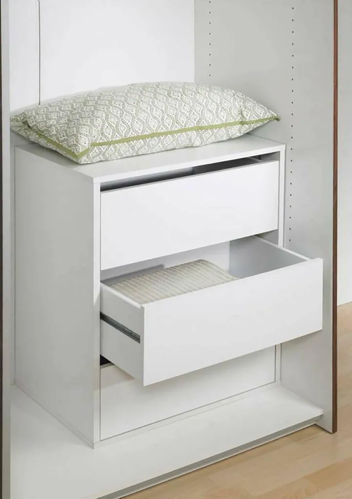 Commode Compacte Blanche 3 Tiroirs Adonino en Bois Solide - 2
