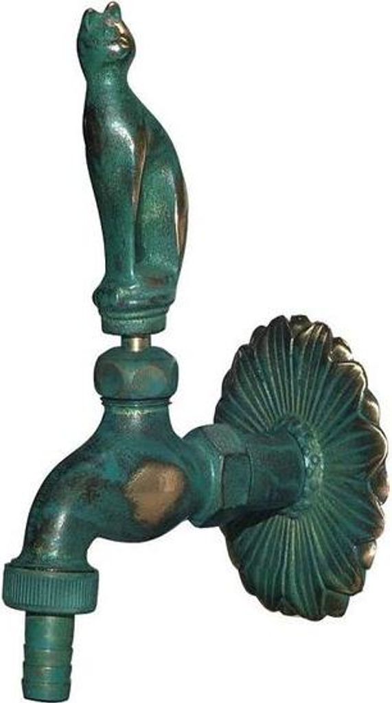 Js Nostalgie-Auslaufventil,Mit Sv Motiv:katze,Dn15,1/2",Ms-Patin.