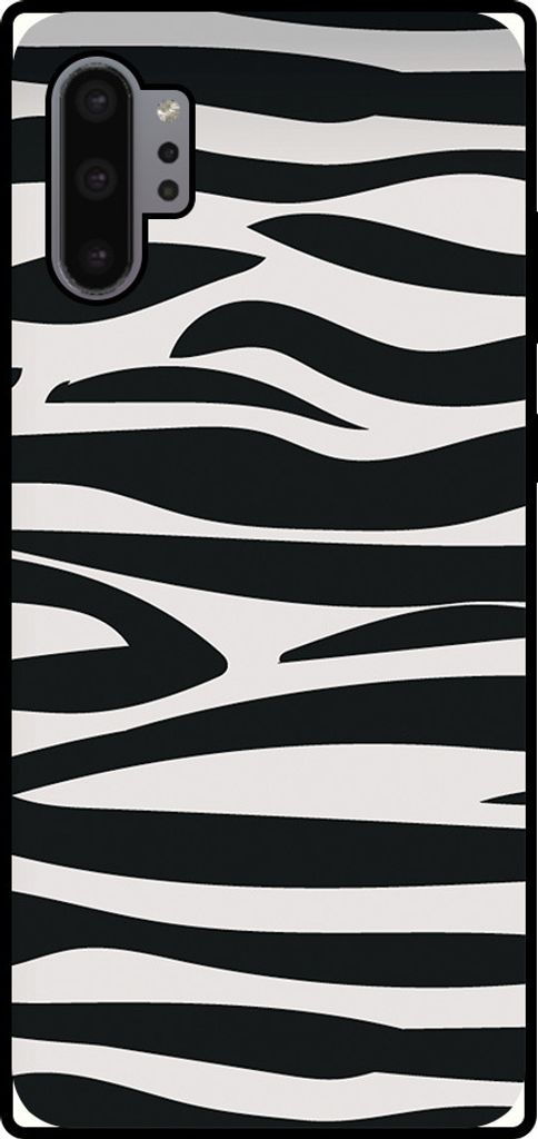 Smartphonica Telefon Fall geeignet für Samsung Galaxy Note 10 Plus mit Zebra-Druck - TPU zurück Abdeckung Fall Zebra-Design - Schwarz Weiß