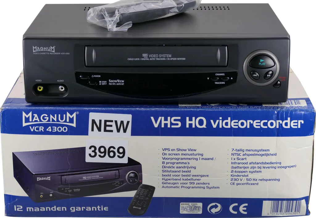 Magnum VCR4300 Combo Enregistreur VHS DVD Neuf en Boîte d'Origine