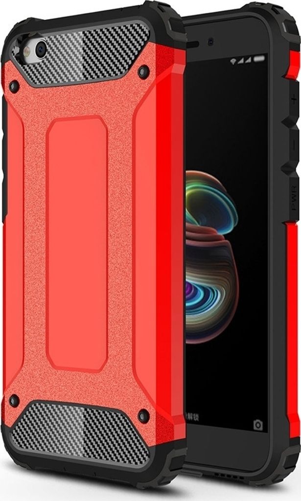 Mobigear Outdoor Xiaomi Redmi Go Hülle Hardcase Backcover Stoßfest - Rot