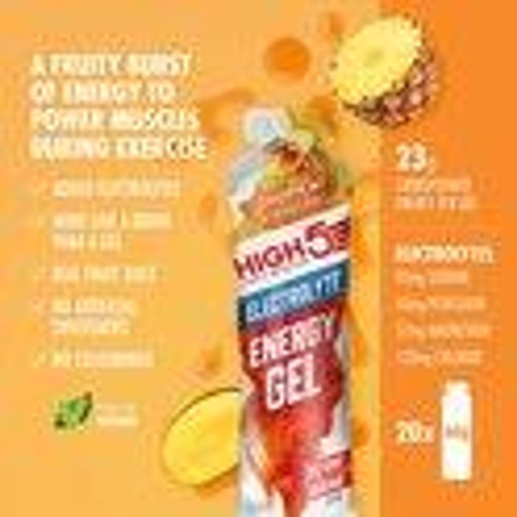 HIGH5 - Isotonic Energy Gel mit Elektrolyten - Isotonisches Sportgel - Tropicgeschmack - Laufen & Radfahren - 20 x 60ml