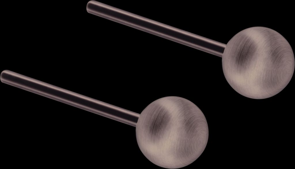 Ernstes Design Ohrstecker E298 Kugel Edelstahl schwarz