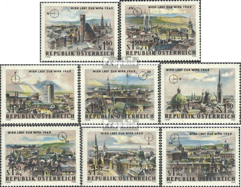 Briefmarken Österreich 1964 Mi 1164-1171 (kompl.Ausg.) postfrisch WIPA 65