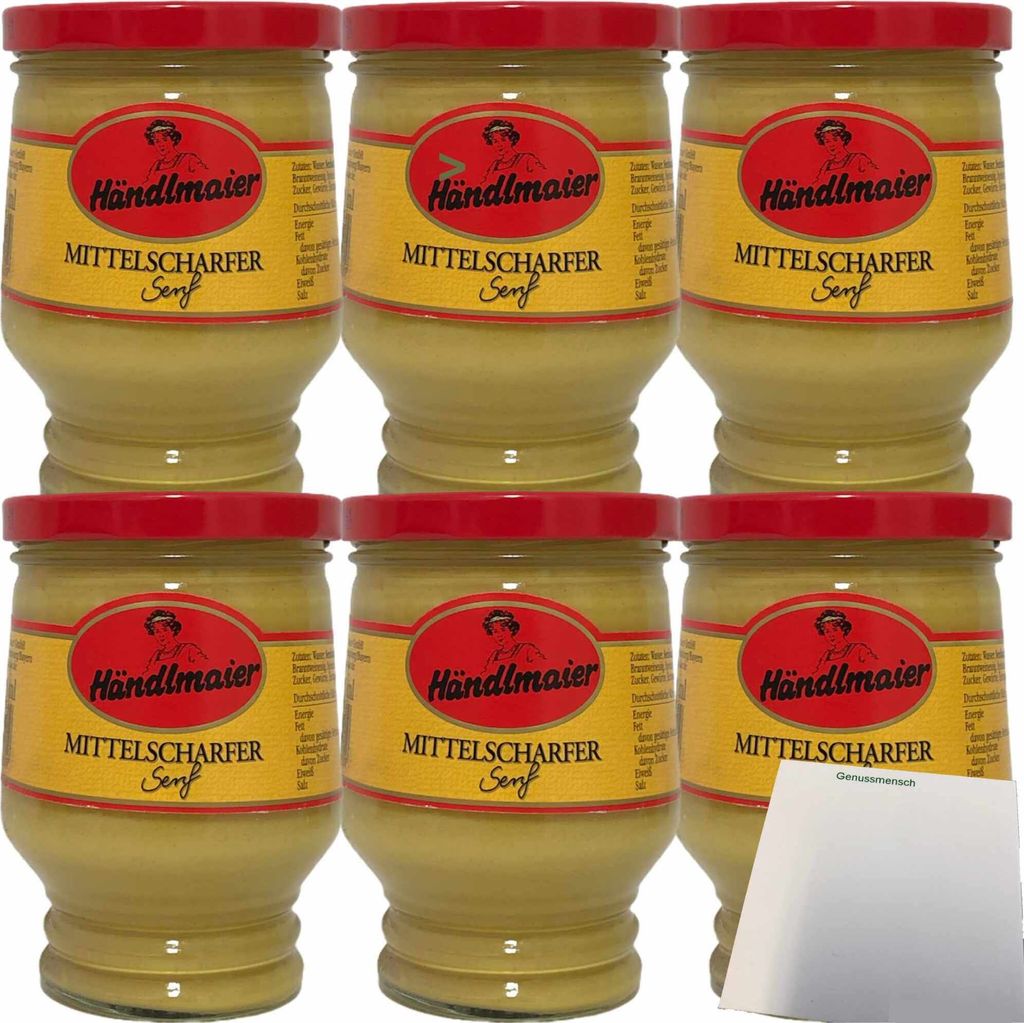 Händlmaier mittelscharfer Senf 6er Pack (6x250ml Glas) + Produktbild 