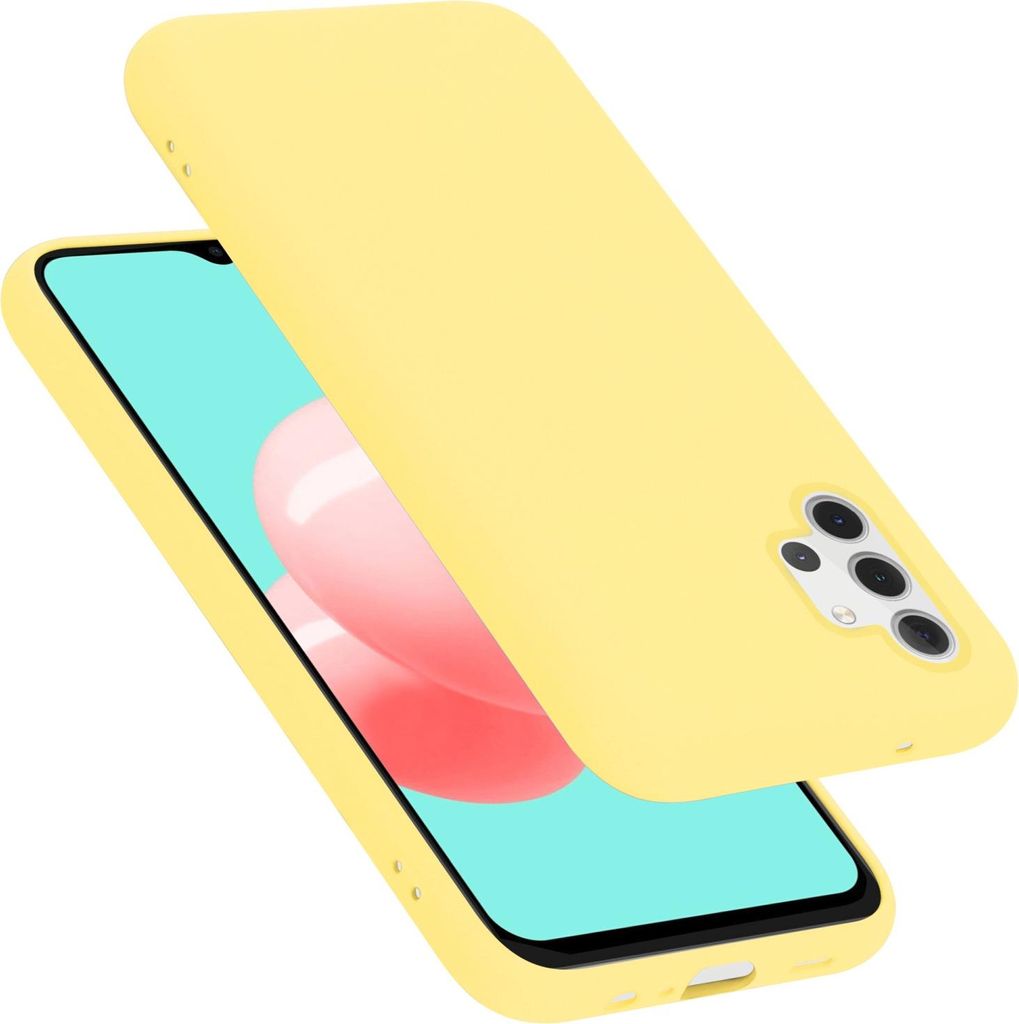 Cadorabo Schutzhülle für Samsung Galaxy A32 5G Hülle in Gelb Handyhülle Case Cover TPU Etui