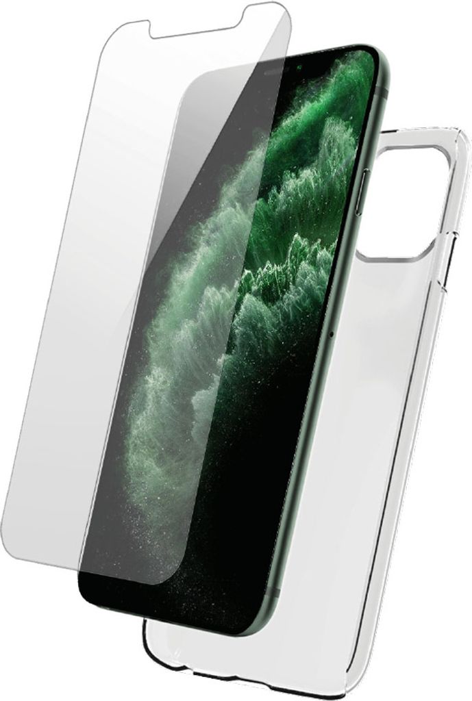 BigBen Connected, Hülle für Apple iPhone 11 Pro Max aus TPU und Schutz für das Display aus gehärtetem Glas, Transparent
