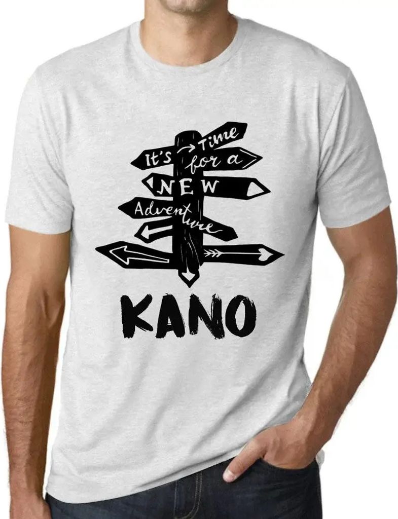 Herren Grafik T-Shirt Es ist Zeit für ein neues Abenteuer in Kano – It’s Time For A New Adventure In Kano – Öko-Verantwortlich Vintage Jahr...