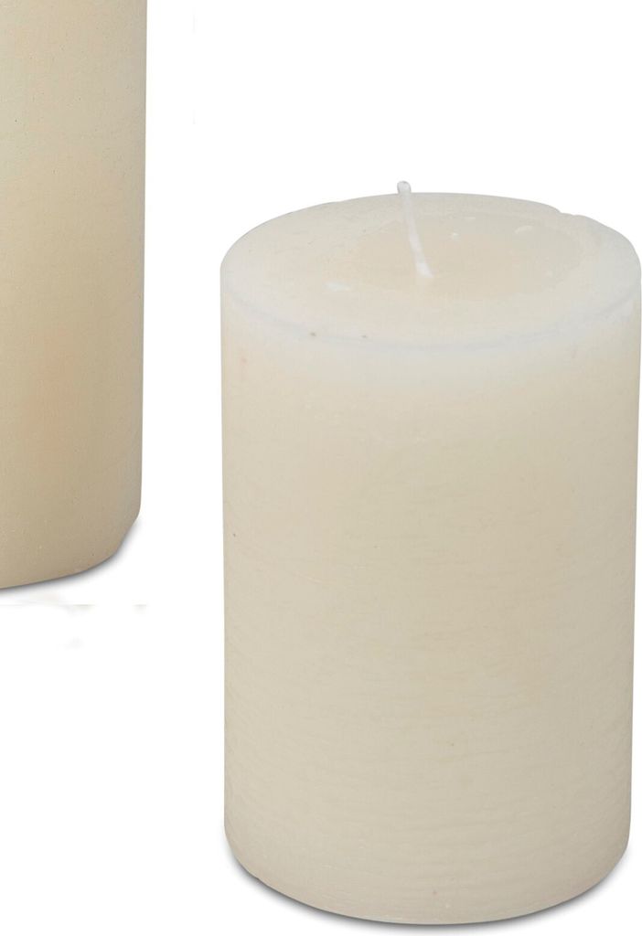 Stumpenkerze ANTIK CREAM H. 10cm D. 7cm antik cremeweiß aus Wachs Formano WA