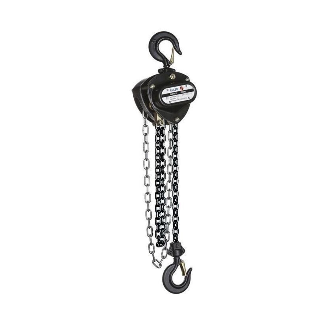 Eller PHE1 Manual Chain Hoist 500 kg Hubhöhe 10 m - Keine Überladungssicherung