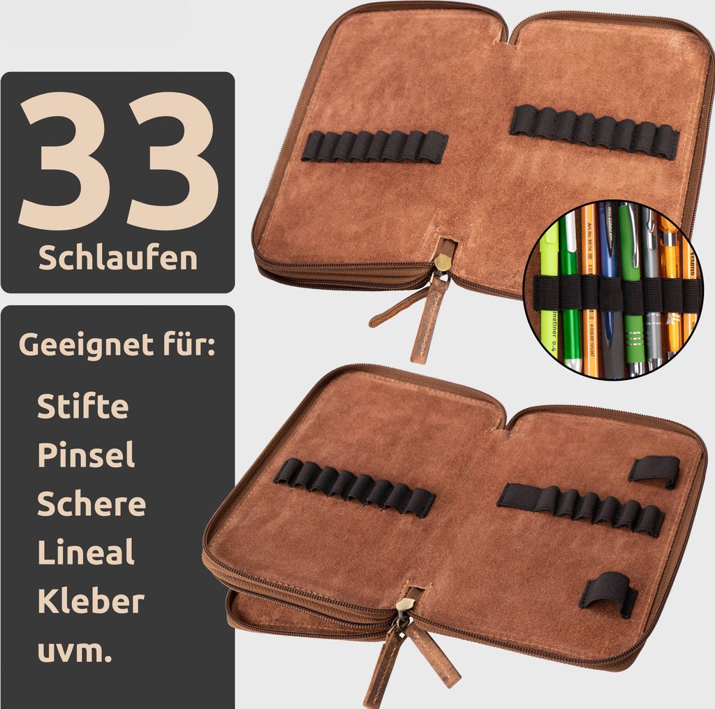 Greenburry Vintage Stifteetui Leder 13 cm Produktbild 14
