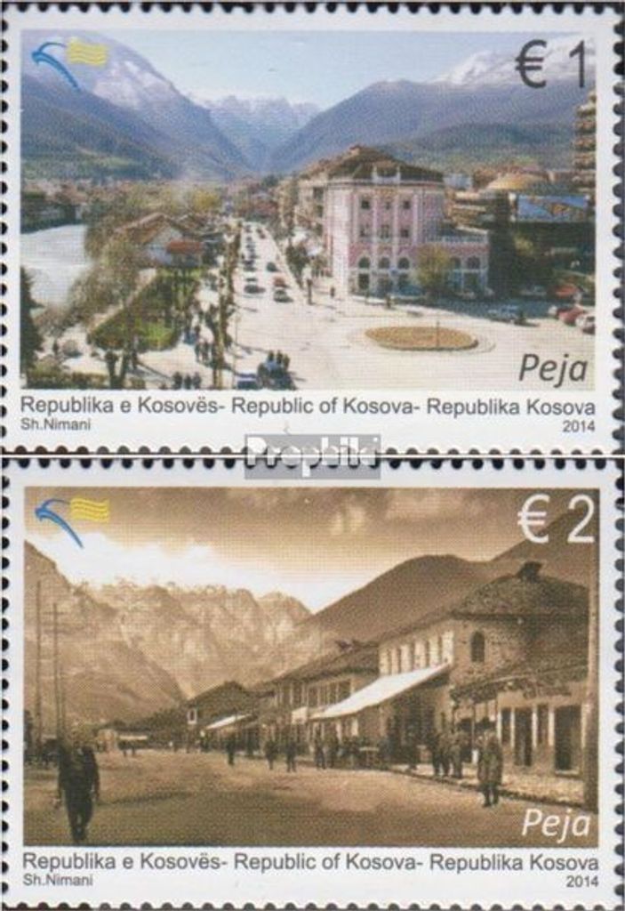 Briefmarken Kosovo 2014 Mi 275-276 (kompl.Ausg.) postfrisch Städte Kosovos: Pec