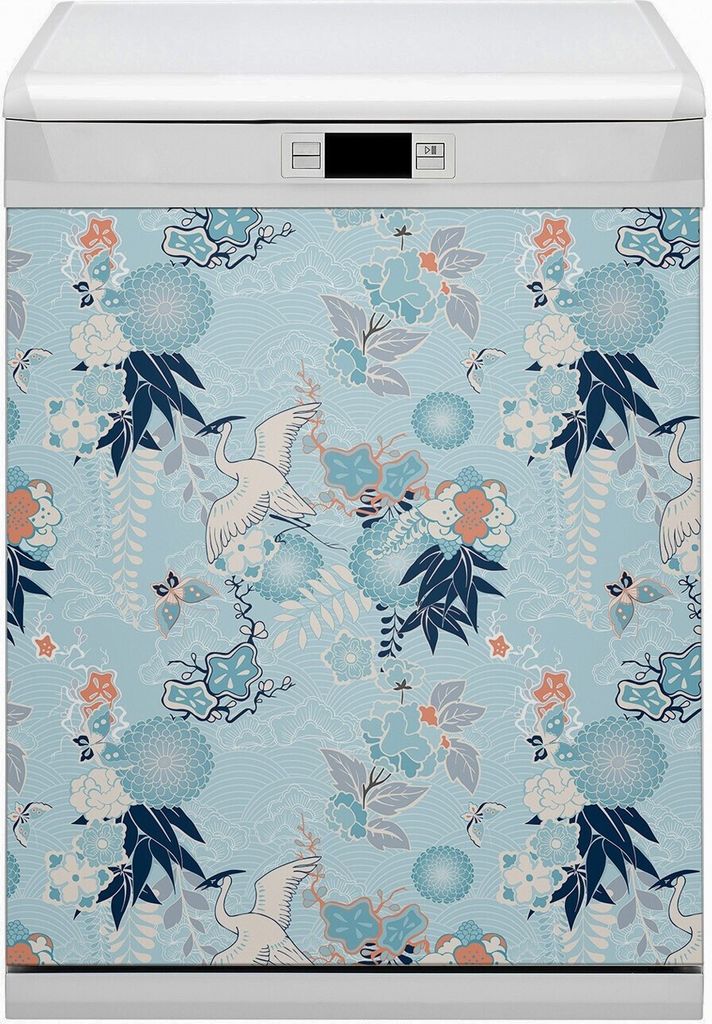 Magnet Folie für Geschirrspüler Magnete Geschirrspüle Magnet für Spülmaschine 60x70 cm Nachbildung - Reiher