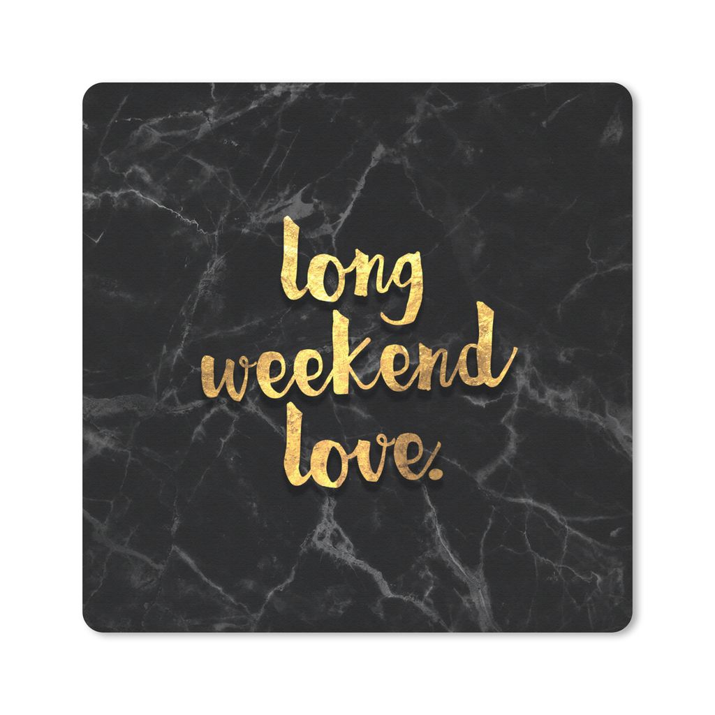 MuchoWow Mauspad Mousepad Zitate - Liebe - Gold - Marmor 30x30 cm - Mousepads - Maus Mat - Pad - Mausunterlage - Gaming