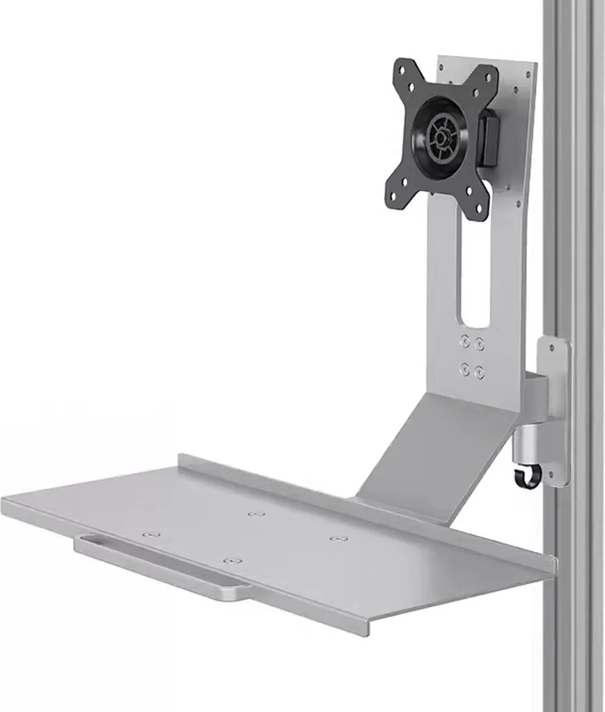 Support écran réglable hauteur et angle avec repose-clavier en alu - 7