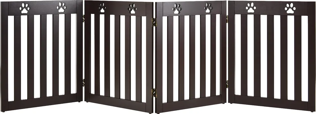 Barrière de sécurité pour chiens Costway en bois pliable h60 cm