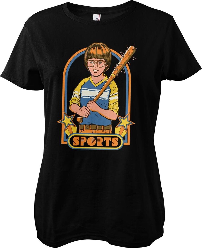 Steven Rhodes - Sports Girly Tee - Small - Black