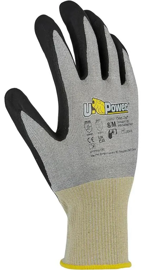 Gants de sécurité U-Power Rumba Gris XL pour manutention et milieu humide