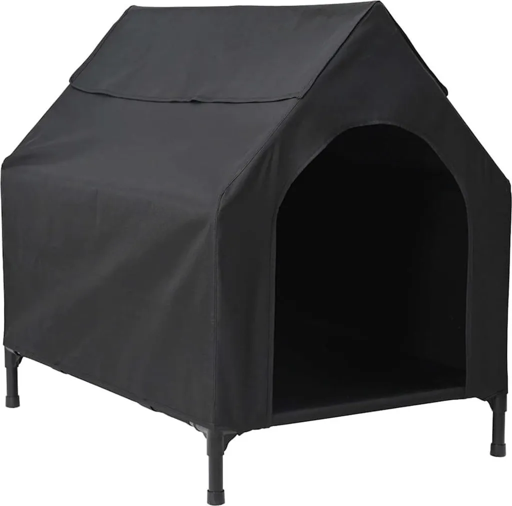 Chenil d'intérieur et extérieur pour chien Noir 90x65x85cm Oxford