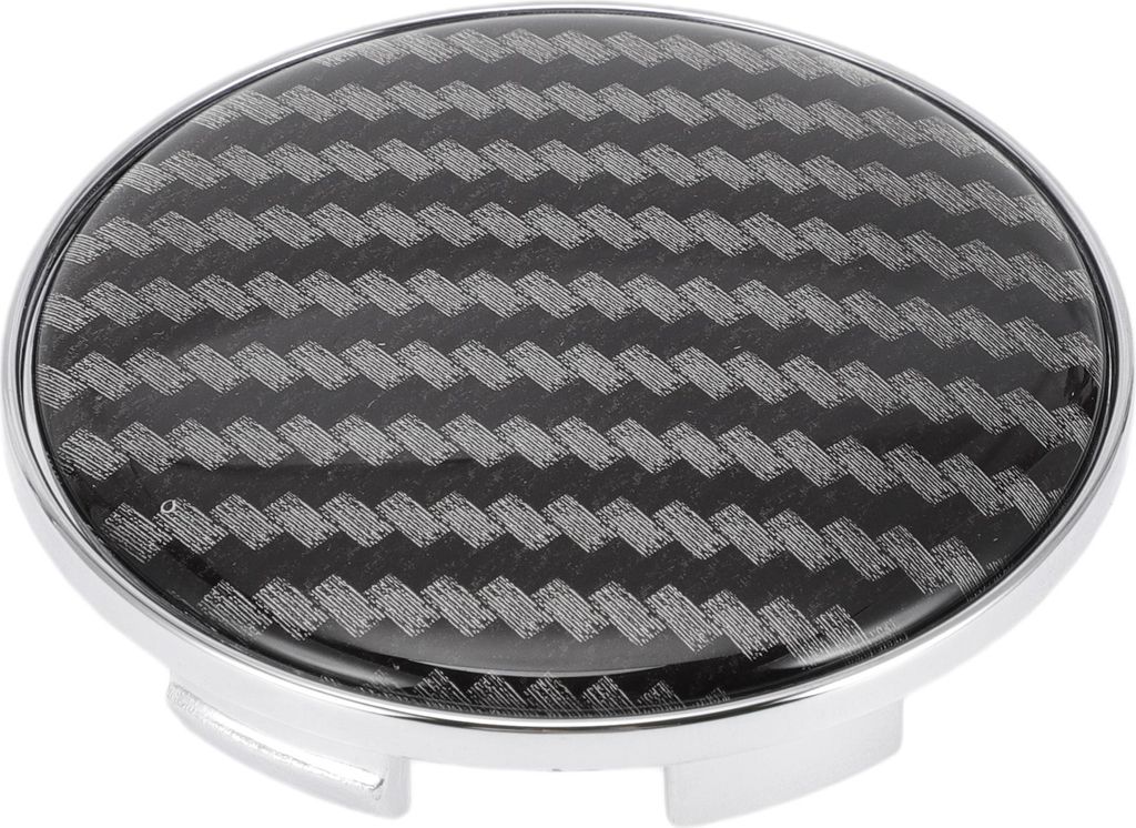 Radnabenabdeckungen Radkappen Felgenzentrumskappen OD: 68mm/2,68" Radkappen Radkappe Kunststoff Silberfarben mit Carbonfaser-Muster Aufkleber