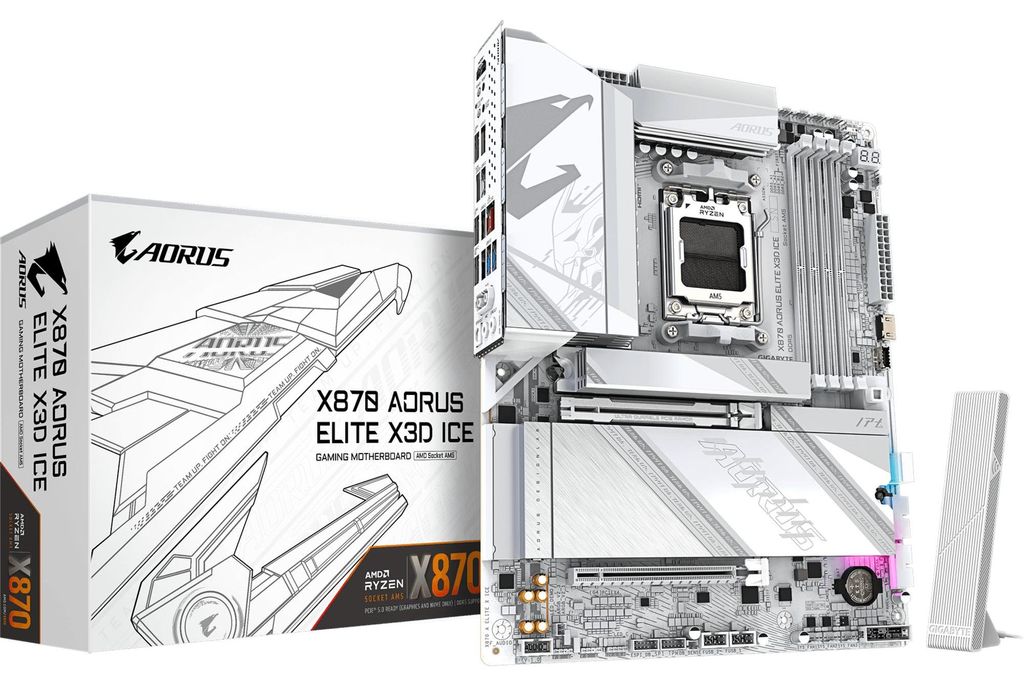 X870 AORUS ELITE X3D ICE (silber/weiß) Produktbild 