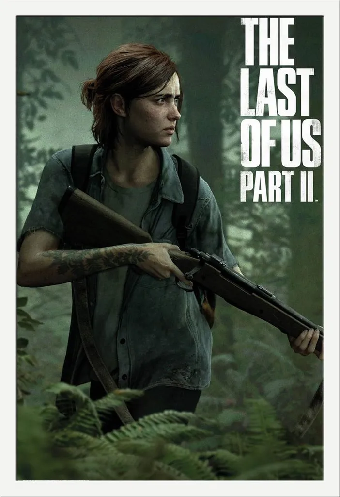 Poster The Last of Us Ellie Encadré : Protection Vitre Acrylique et MDF