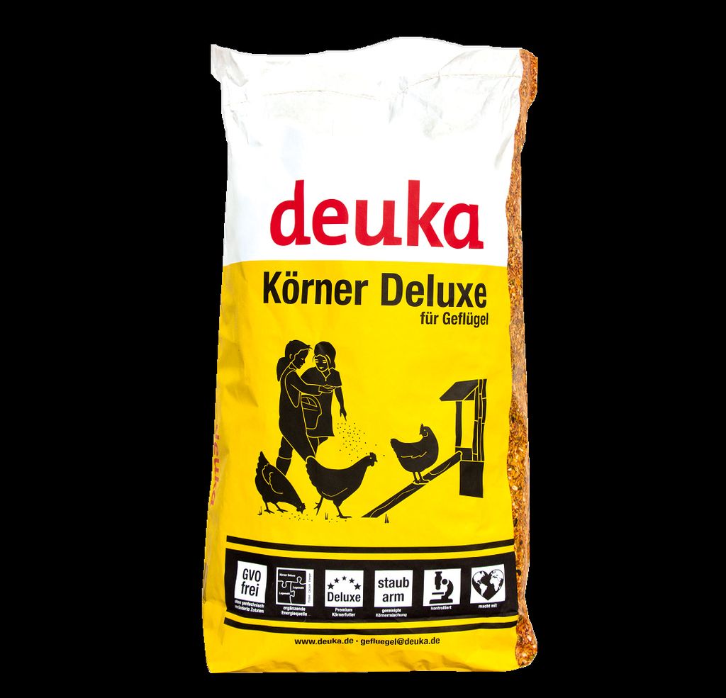 Deuka Premium Körner Deluxe 15kg mit Oregano Geflügelfutter Produktbild 