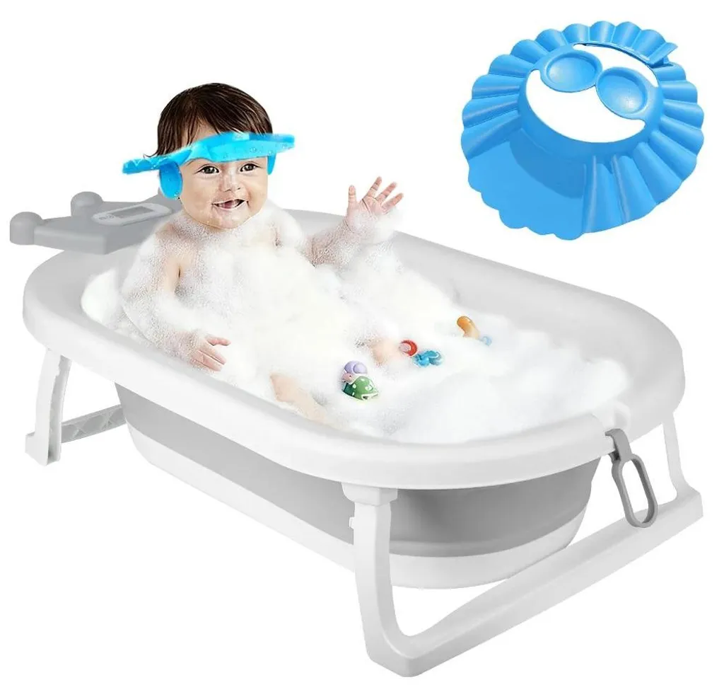 Baignoire Pliable Bébé Crown - Bac de Douche Nourrisson Vert 82cm PP
