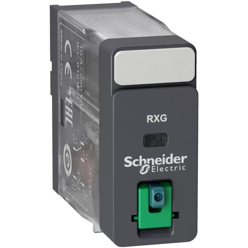 Schneider Electric Steckb. Interface-Relais RXG, 1 W, 10 A, 24 VDC, ohne LED, mit Prüftaste RXG11BD