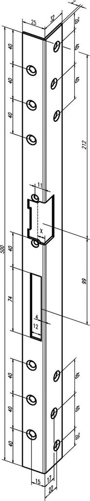 Assa Abloy Sicherheits-Winkelschl.bl 312 VA DIN links mit Fallen- und Riegelausschnitt - -31239