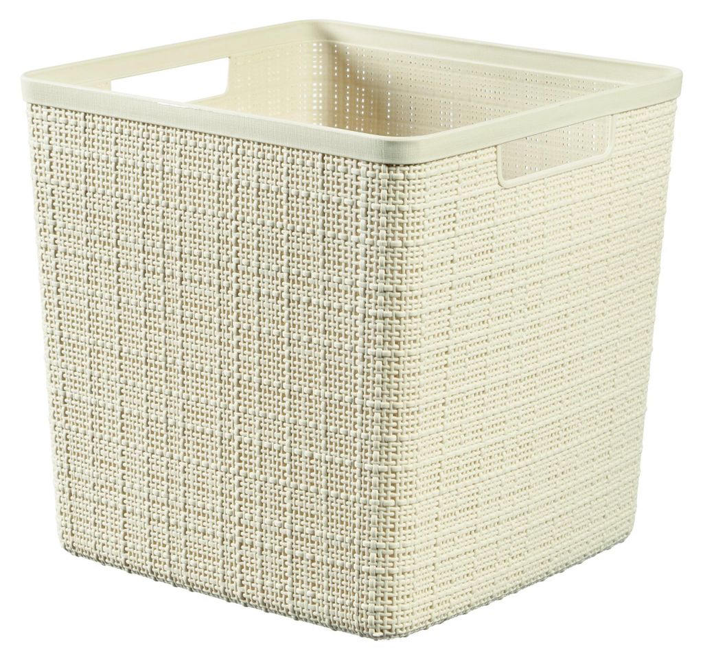 Korb aus Jute, Würfelform, beige Produktbild 