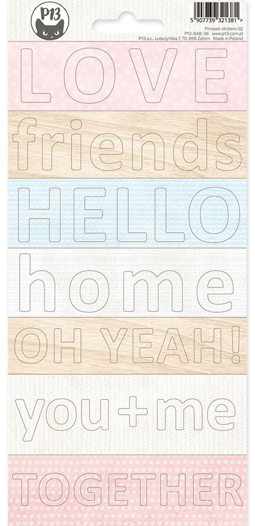 P13 Craft AUFKLEBER Nachbildung Stickers für Bullet Journal Scrapbooking, Baby Joy 02a