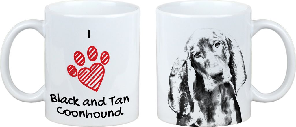 Schwarz-Lohfarbener Waschbärenhund, Black and Tan Coonhound - Tasse mit Hund, entzückende Tasse mit Grafik, Geschenk mit Ihrem Foto von der Marke...