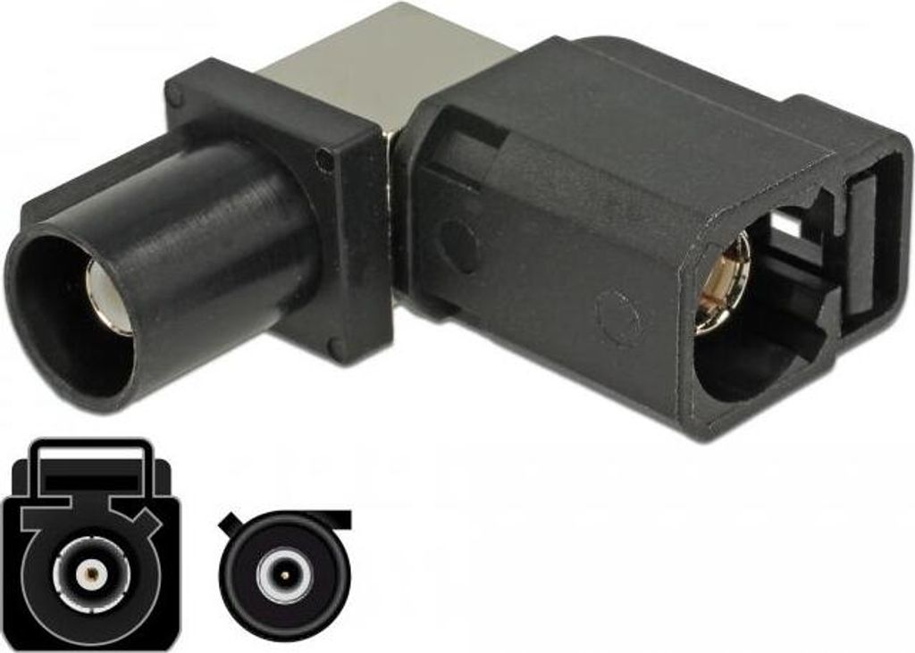 Adapter FAKRA A Buchse 90° - FAKRA A Stecker